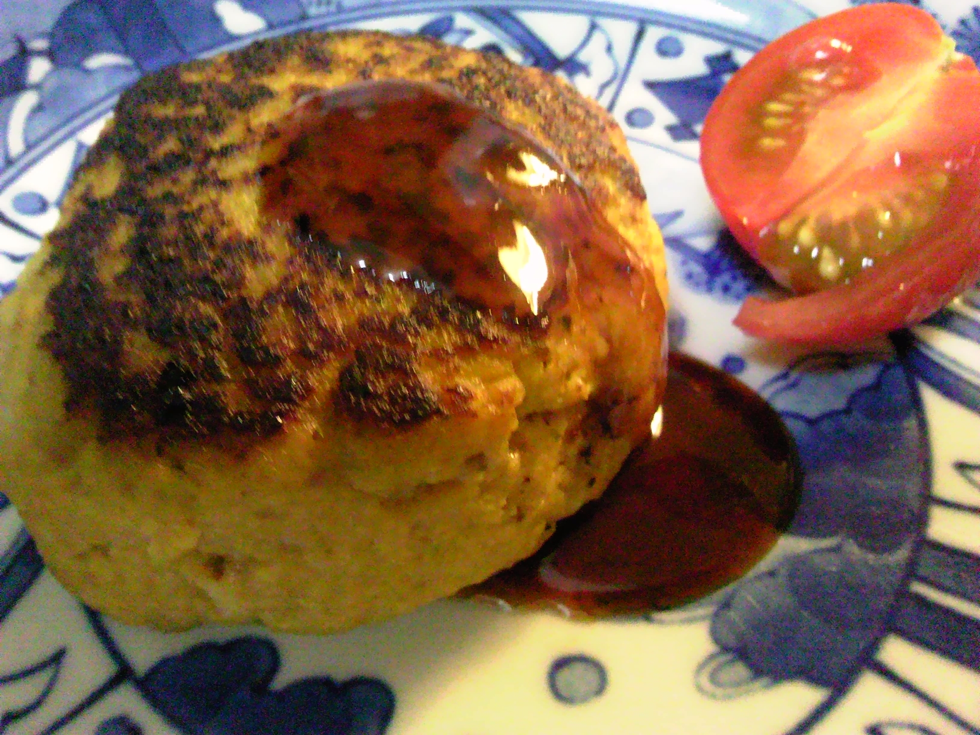 かぼちゃの煮物リメイク☆かぼちゃのﾊﾝﾊﾞｰｸﾞ