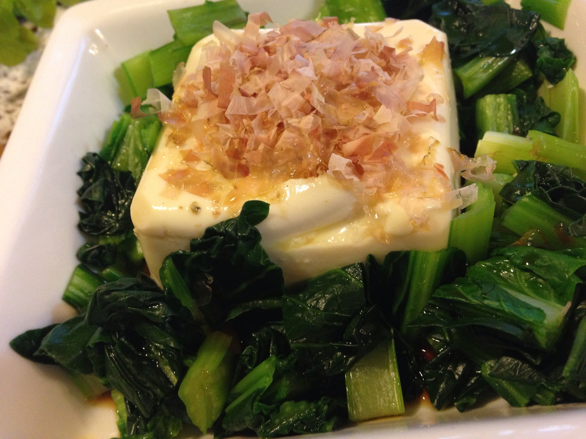 豆腐と小松菜のお浸しサラダ