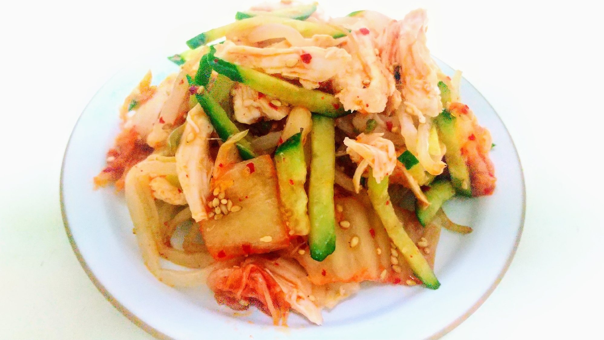 ささみキュウリキムチもやしのナムル