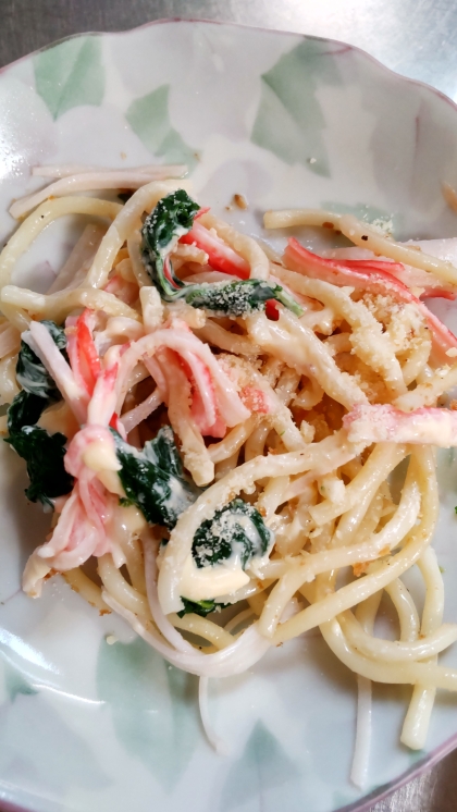 春菊カニカマ スパゲッティサラダ