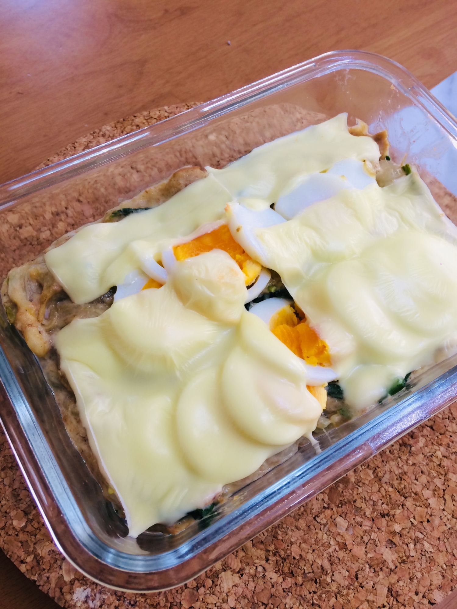 ツナとほうれん草のポテトグラタン