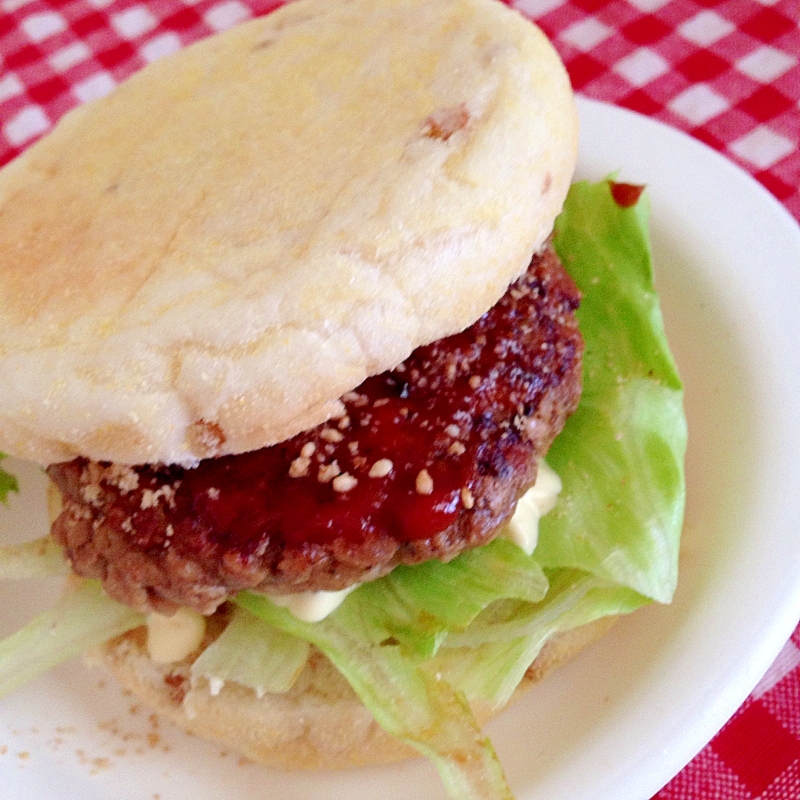 胡麻ハンバーグサンド♪