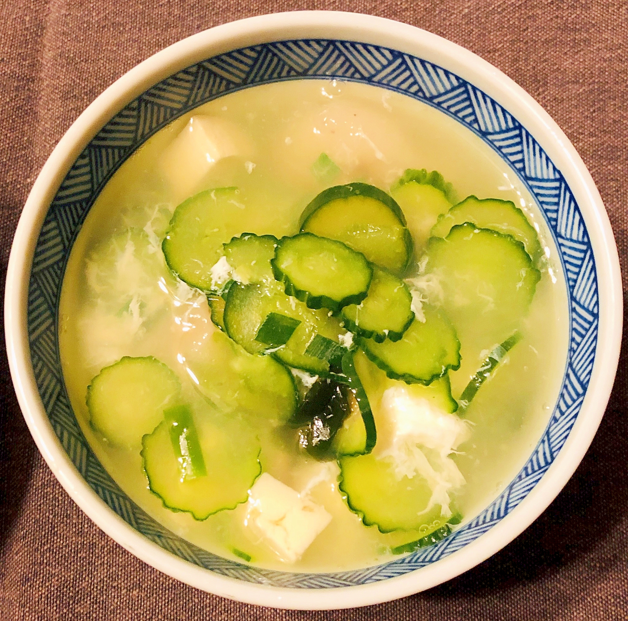 キュウリの中華スープ