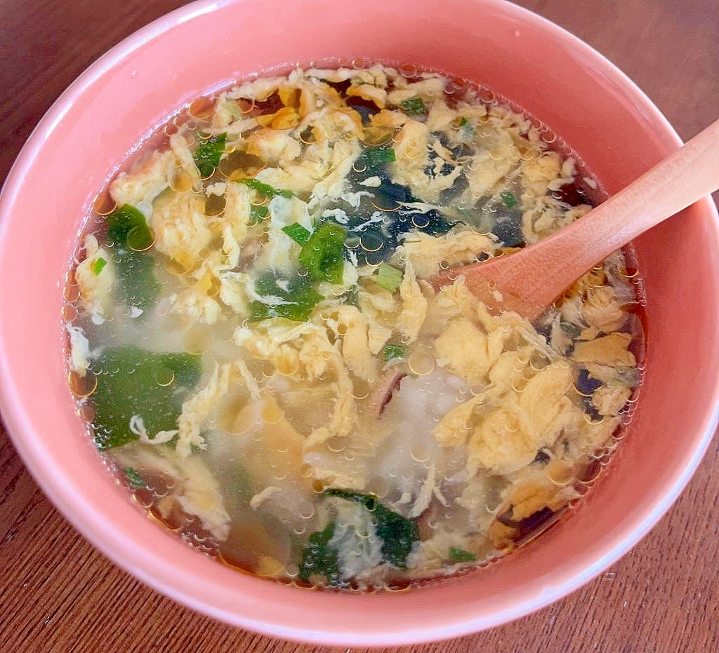 フリーズドライ卵スープで簡単！雑炊