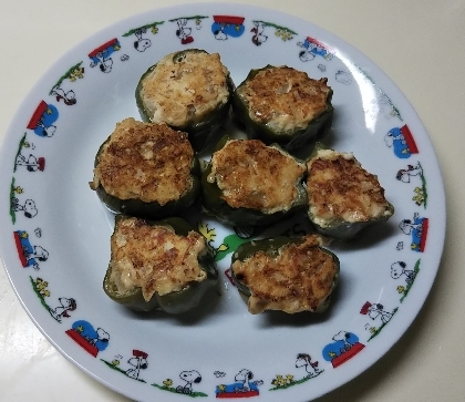 鶏ひき肉で♪ピーマンの肉詰め