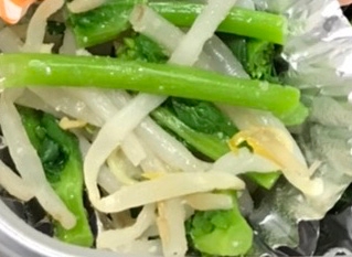 もやしと菜の花のお浸し