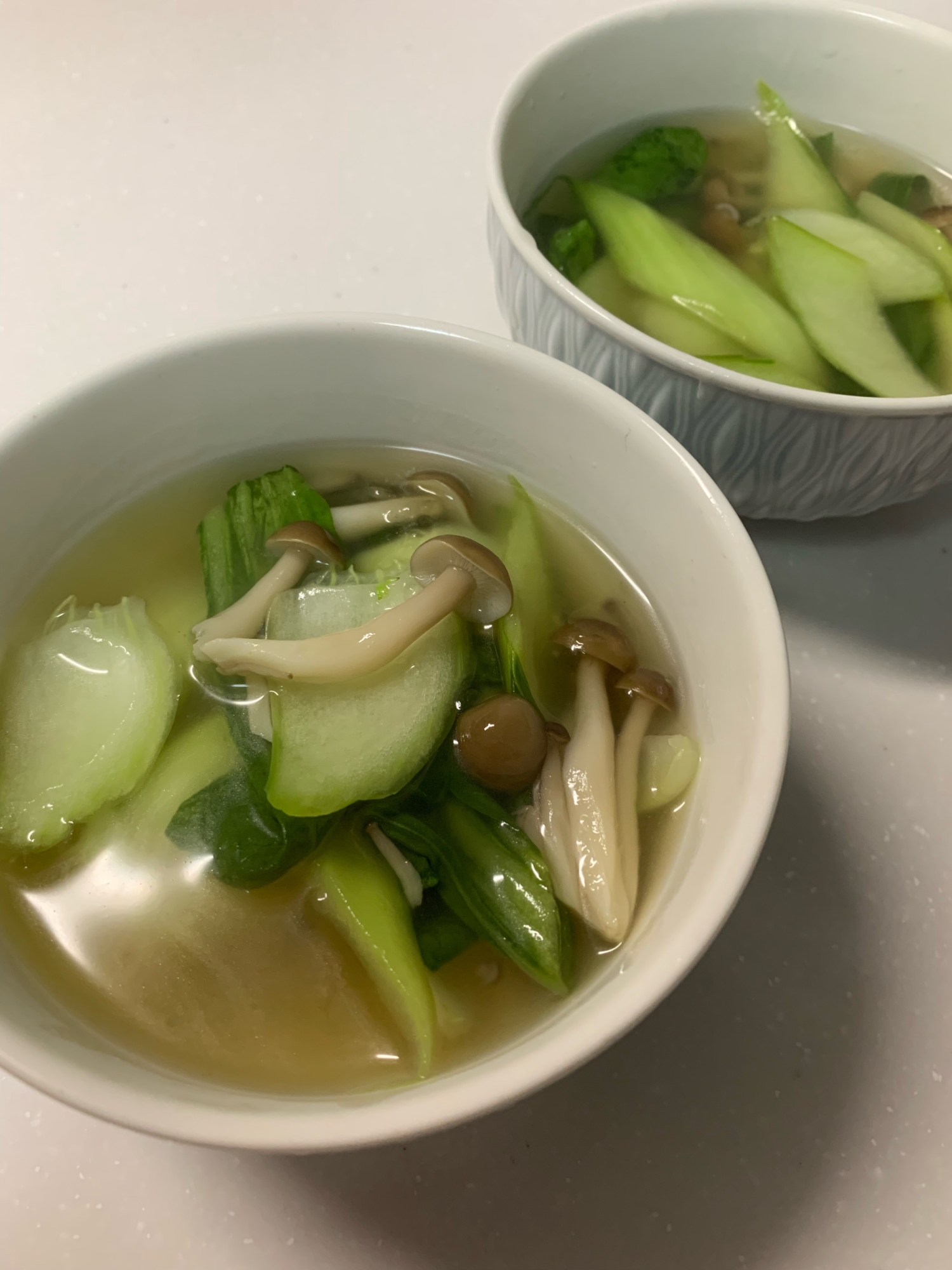 青梗菜のとろみスープ
