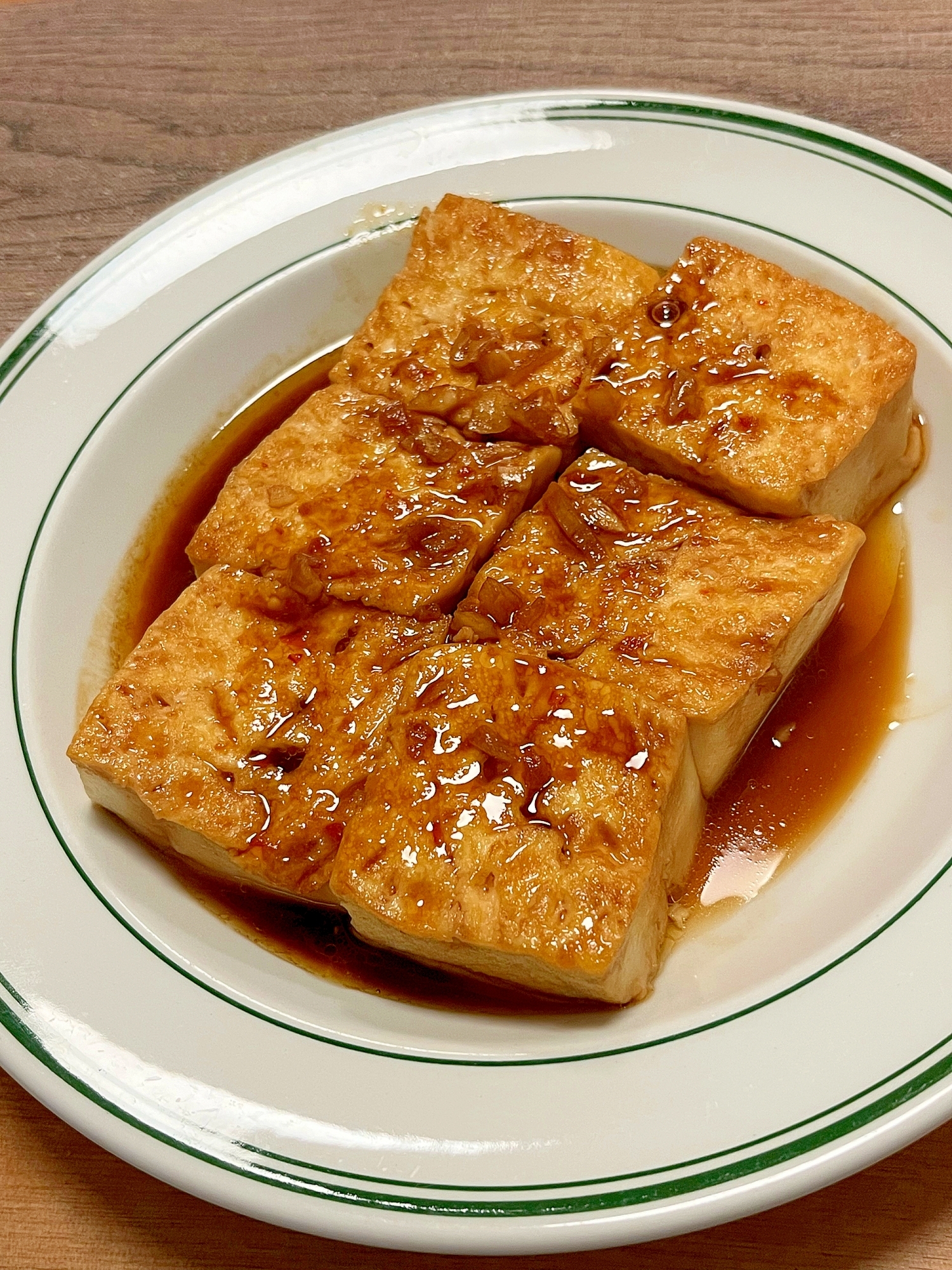 豆腐のソテーにんにく醤油味