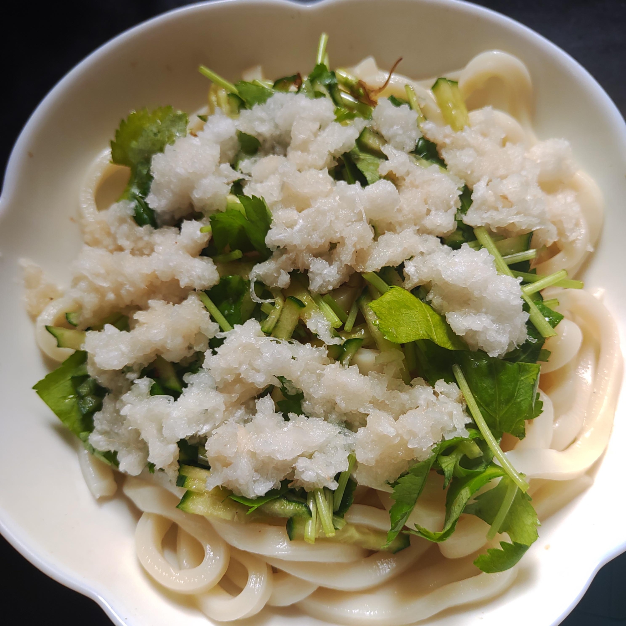きゅうり、三つ葉、おろしうどん