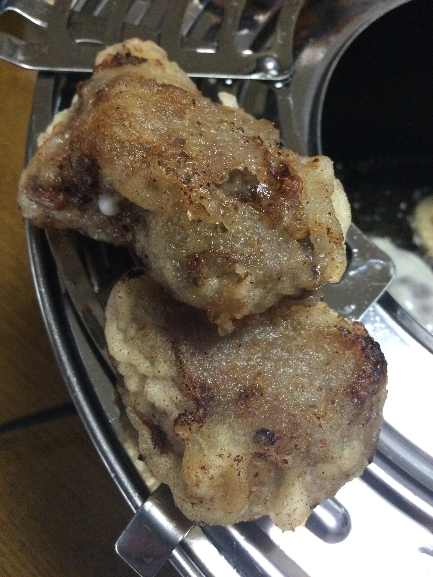 塩麹漬け牛肉の天ぷら