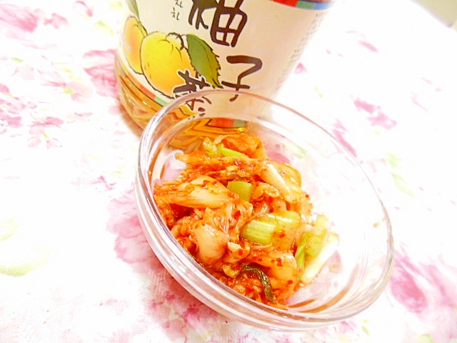 ❤セロリとキムチと甘酢生姜と柚子茶のとりあえず❤