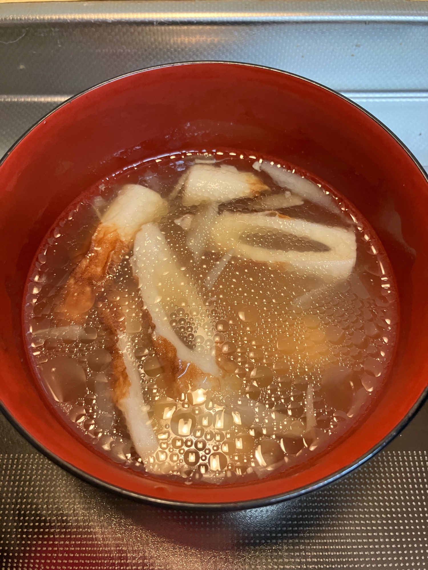 鶏肉と豆腐と竹輪のコンソメスープ^_^