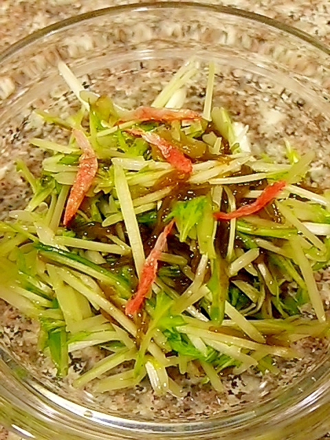 もずくと水菜のゆず胡椒和え