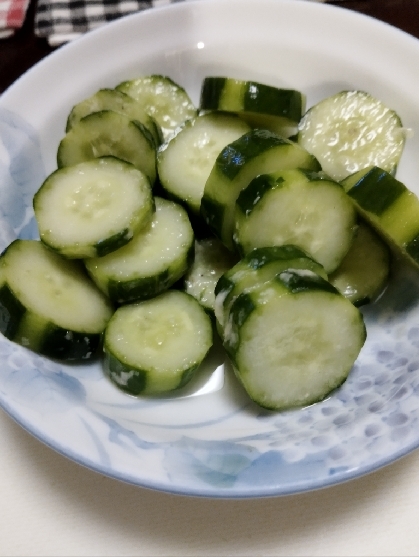 きゅうり1本で　きゅうりのわさび漬け