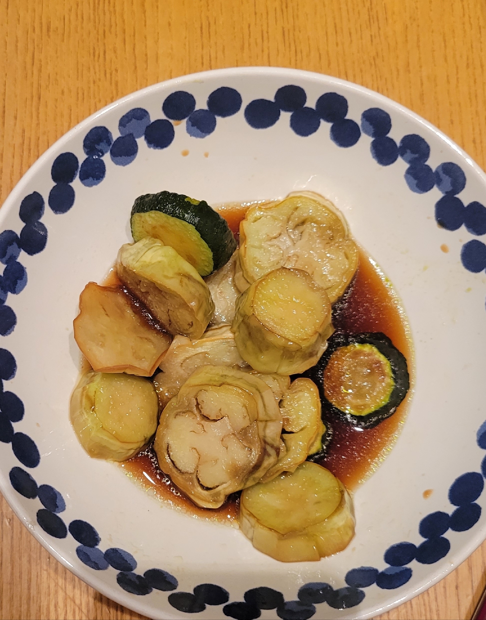 白ナスとズッキーニの揚げ出し