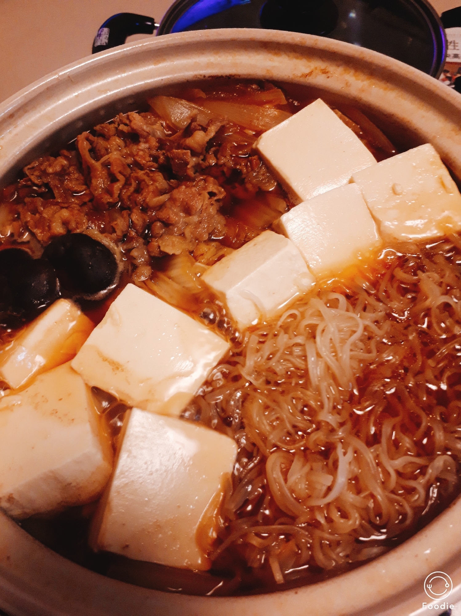 土鍋で作る♪簡単肉豆腐鍋