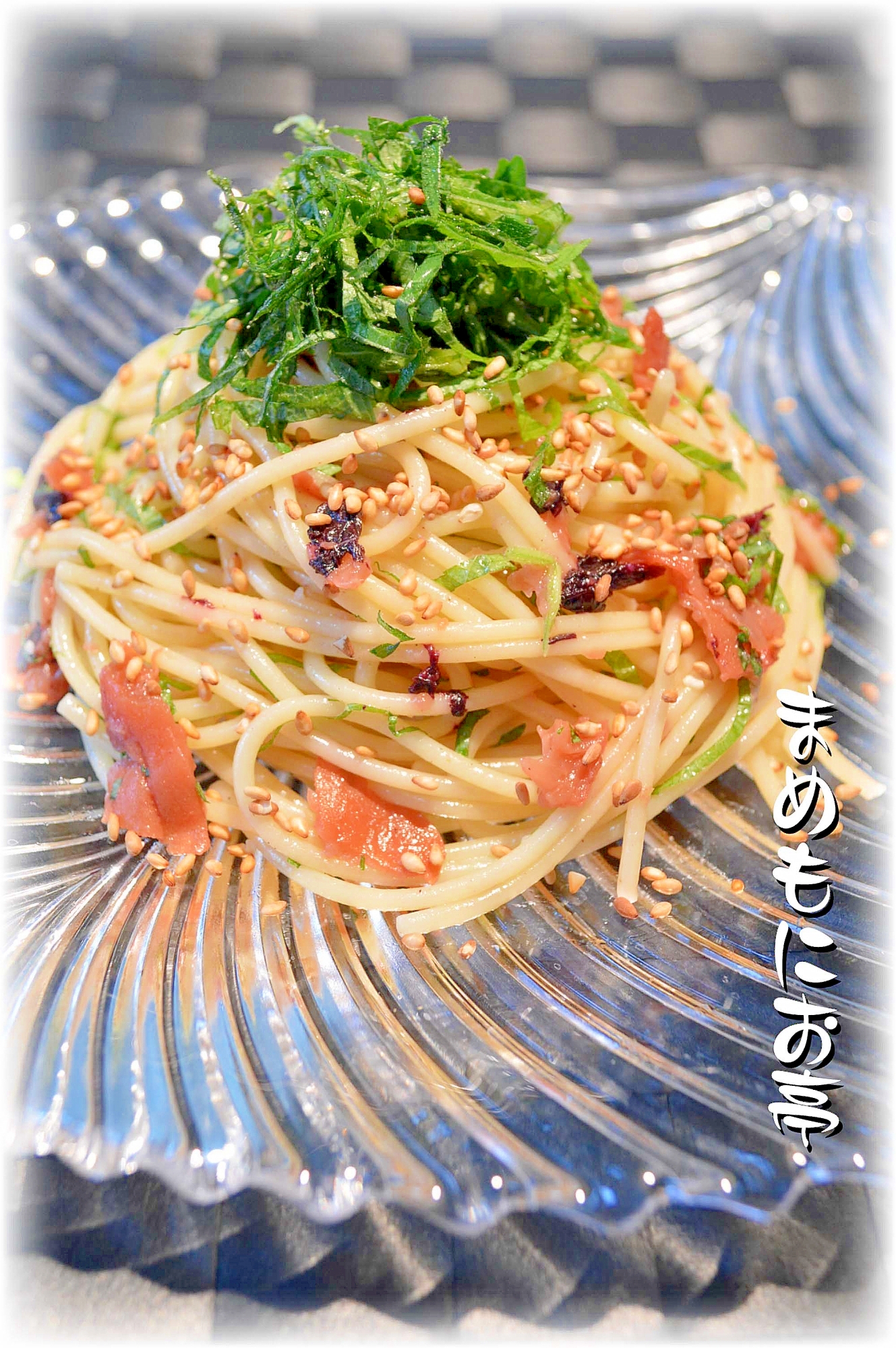 清涼感たっぷり♪梅肉と大葉の☆冷製パスタ