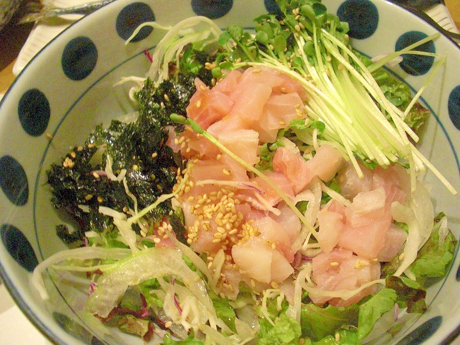 野菜刺身丼　塩味