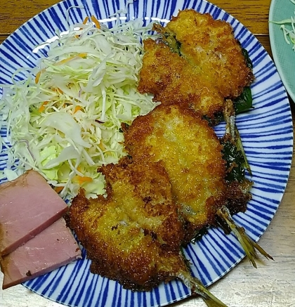 大葉梅干し入りアジフライ☆