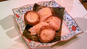 鮭の白子で、昆布焼き