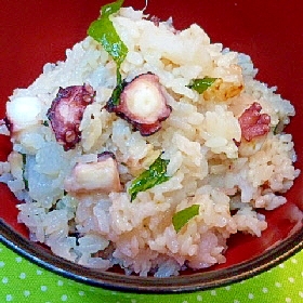 新緑の季節 タコと長芋の炊き込みご飯