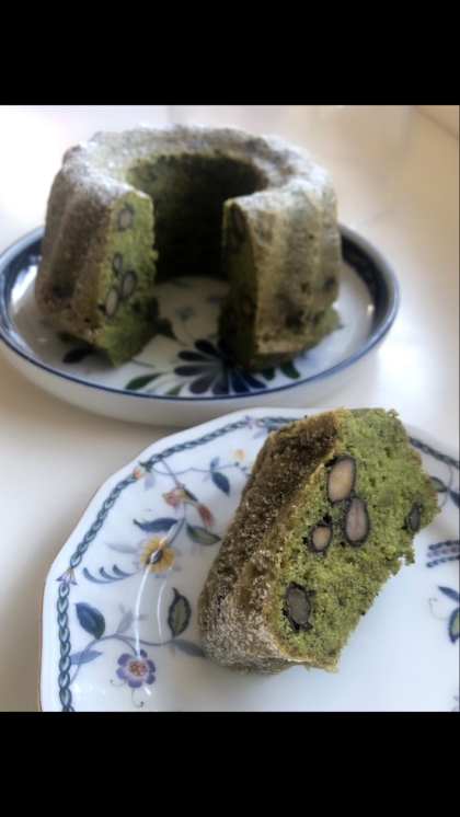 丹波黒豆抹茶パウンドケーキ