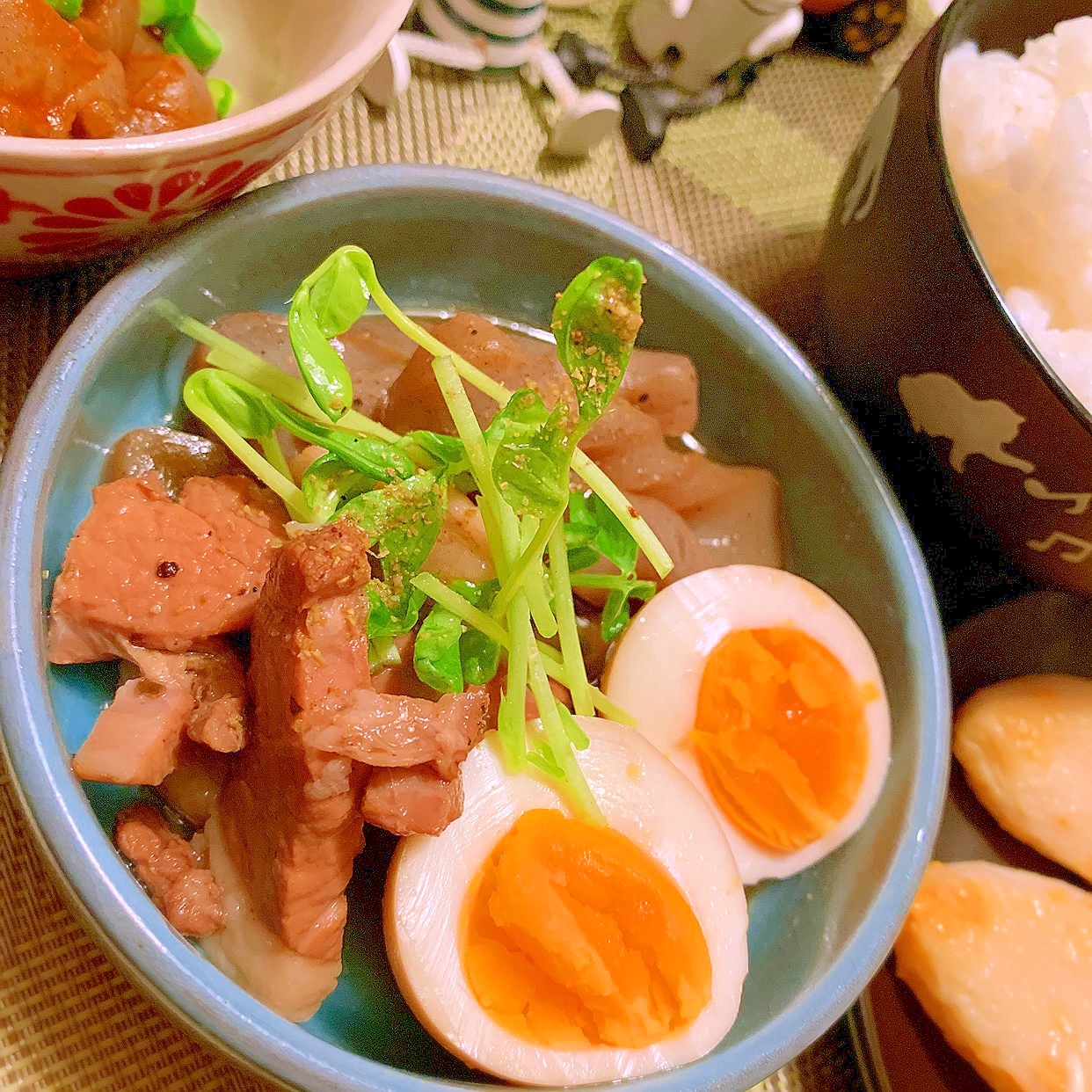 塩豚と蒟蒻の旨辛山椒煮