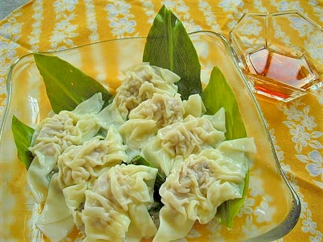 夏にぴったり 冷やしワンタン