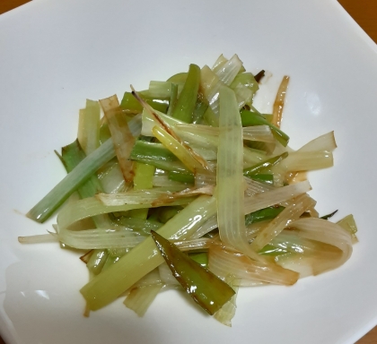 白ネギのごま油炒め