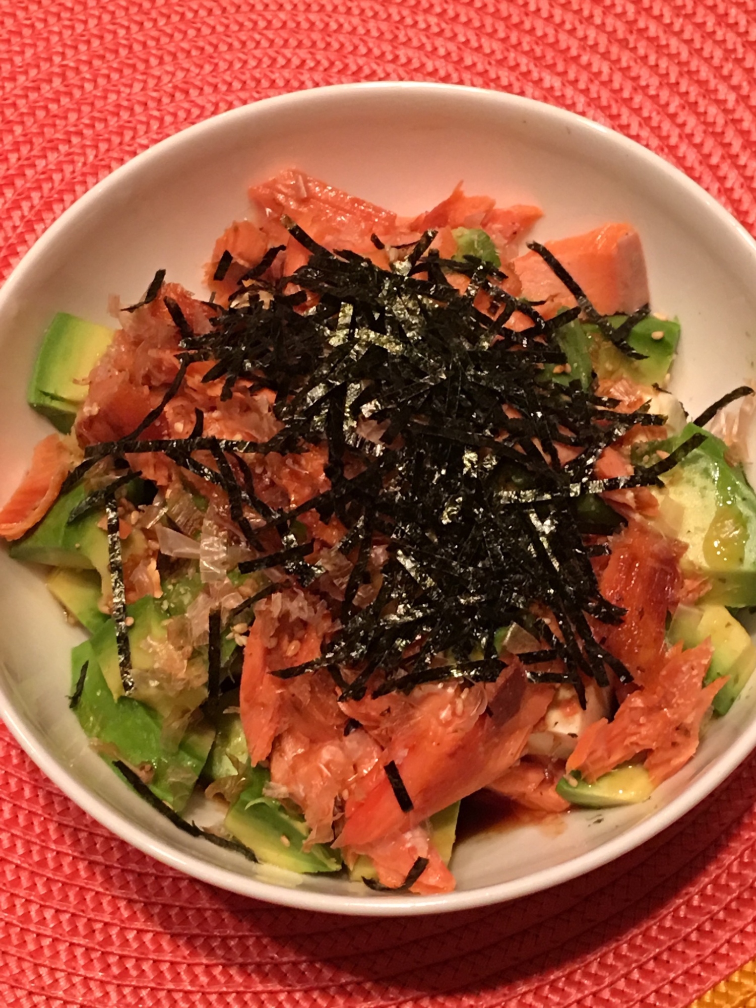 アボ鮭とうふ丼★ダイエット食