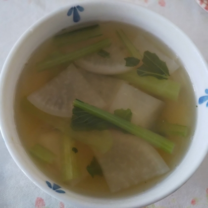 大根と小松菜のお浸しスープ