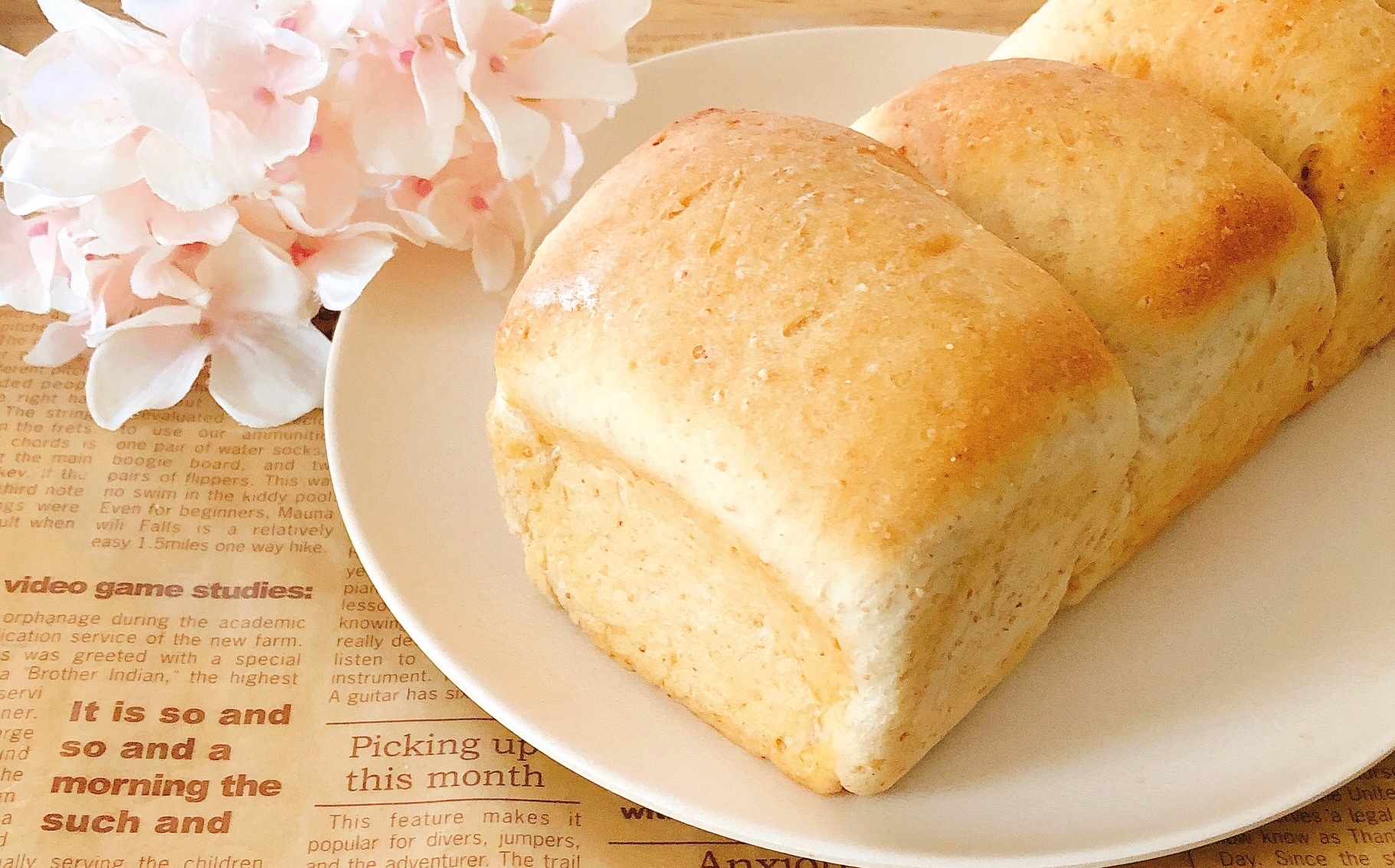 甘い香りのミルク食パンꕤホームベーカリー