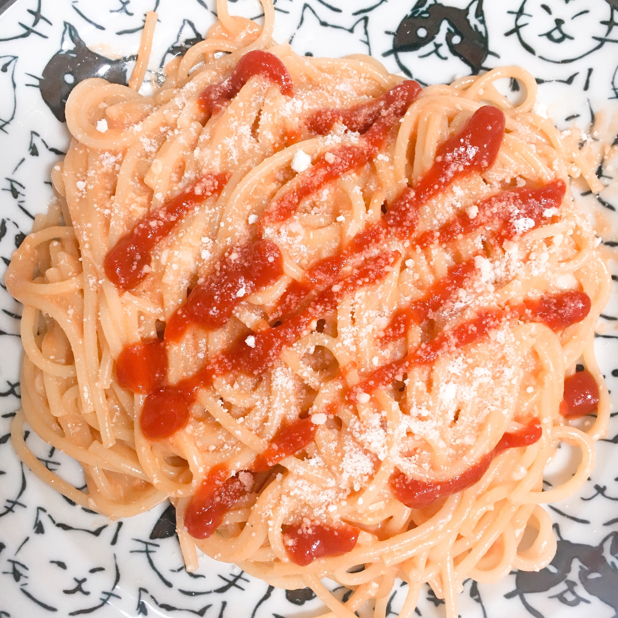 ケチャップと卵の簡単手抜きパスタ レシピ 作り方 By おこめ121 楽天レシピ