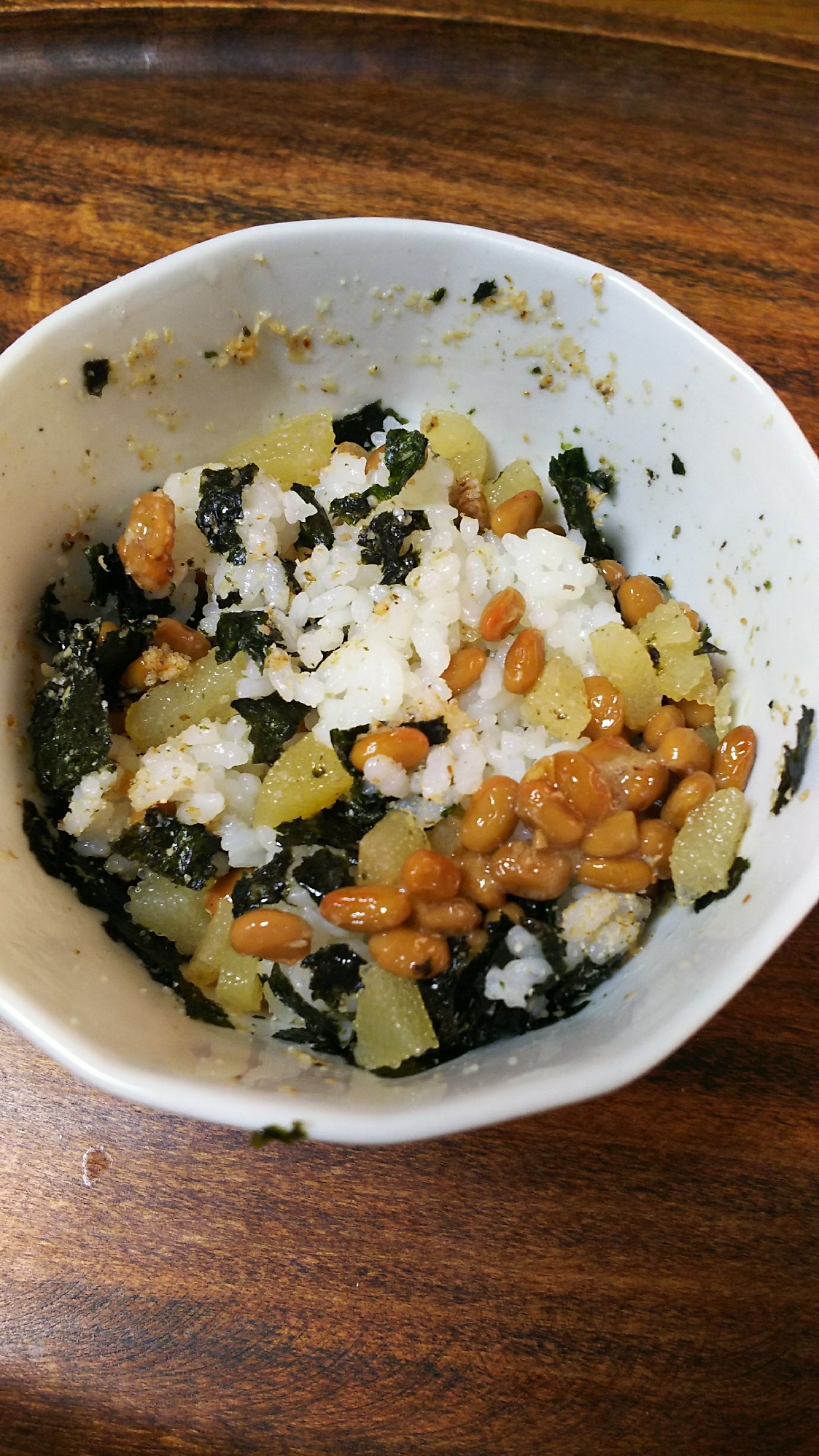 数の子の海苔の納豆ご飯