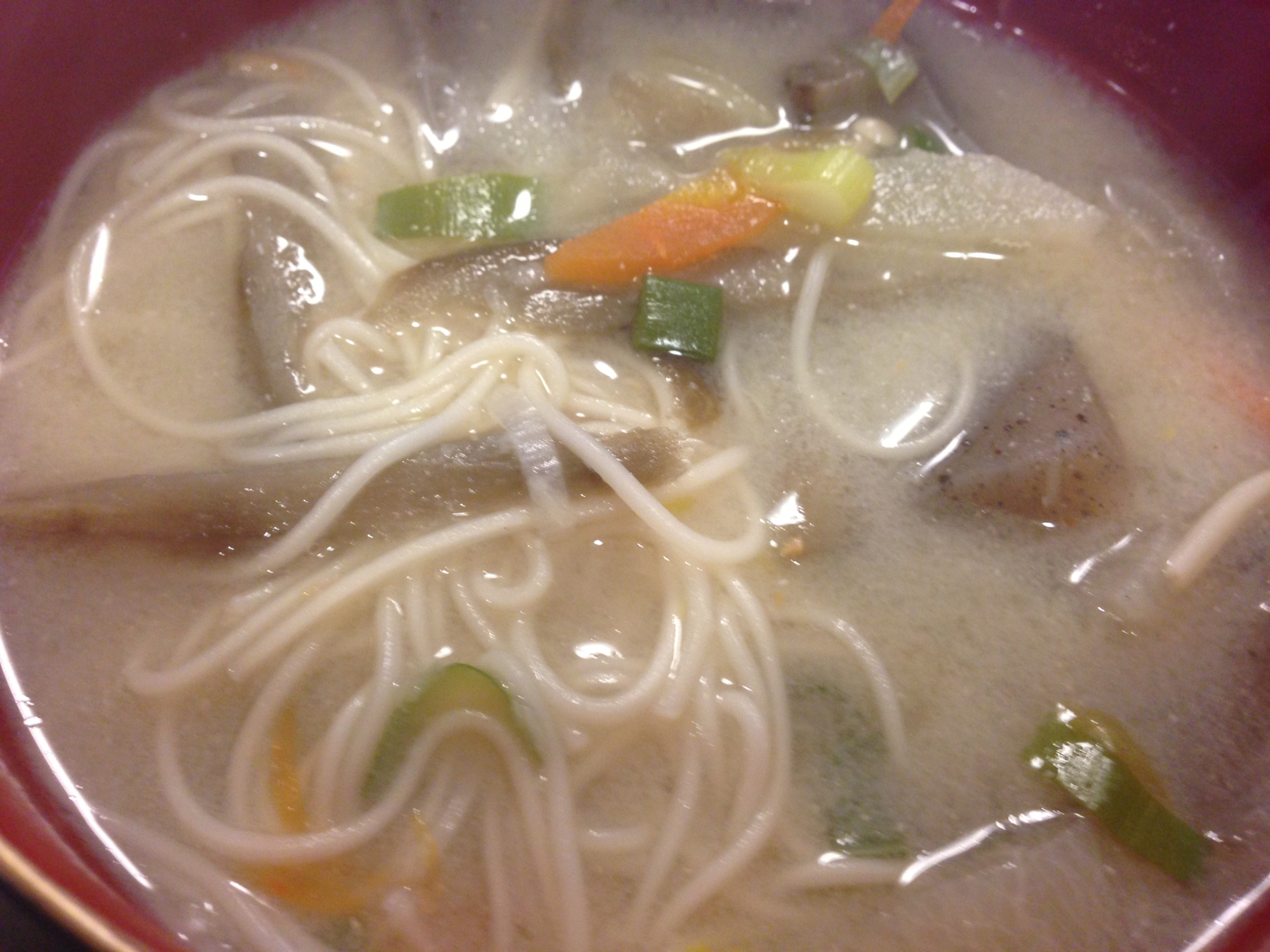 豚汁のあったかにゅうめん