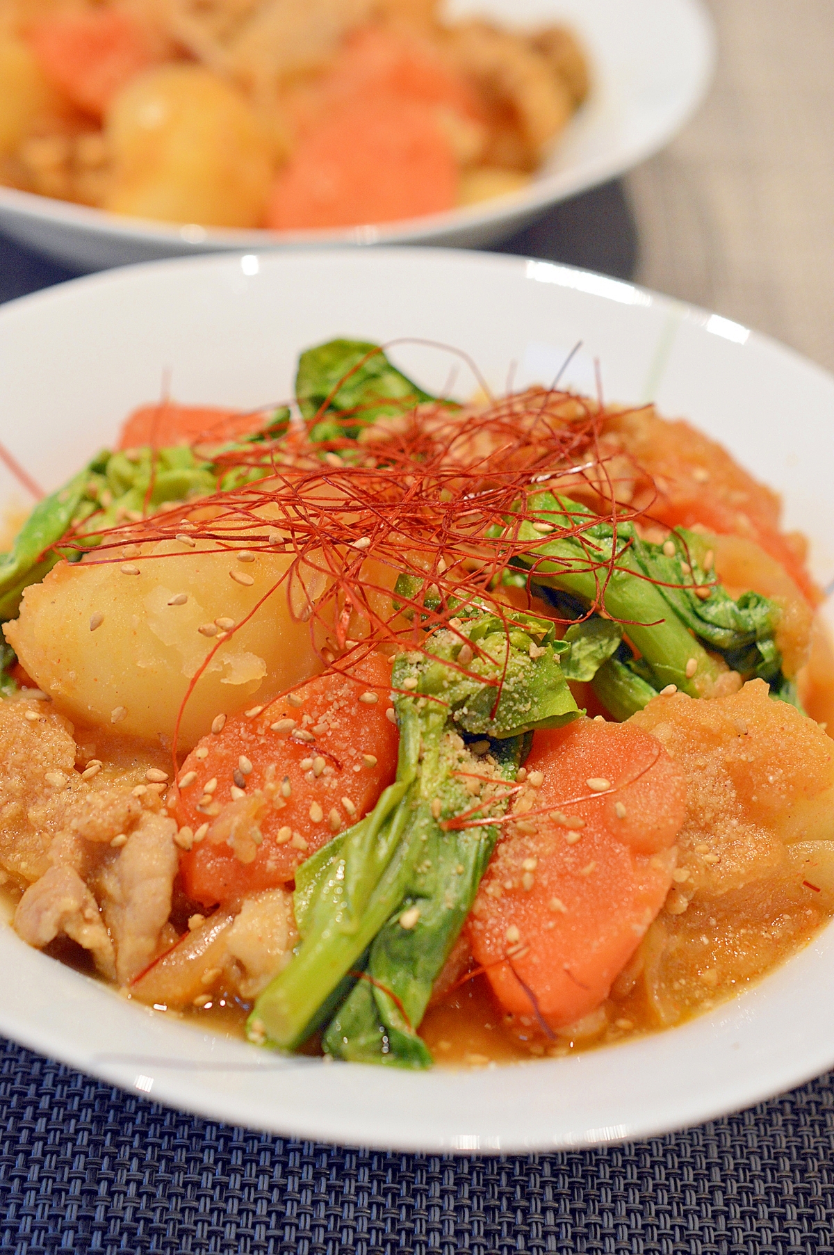 コチュジャンで韓国風 肉じゃが レシピ 作り方 By まめもにお 楽天レシピ コチュジャンで韓国風 肉じゃが レシピ 作り方 By まめもにお 楽天レシピ