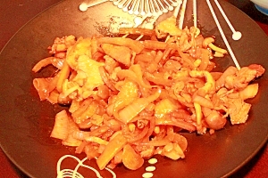 味付け簡単☆豚こまでポークケチャップ風