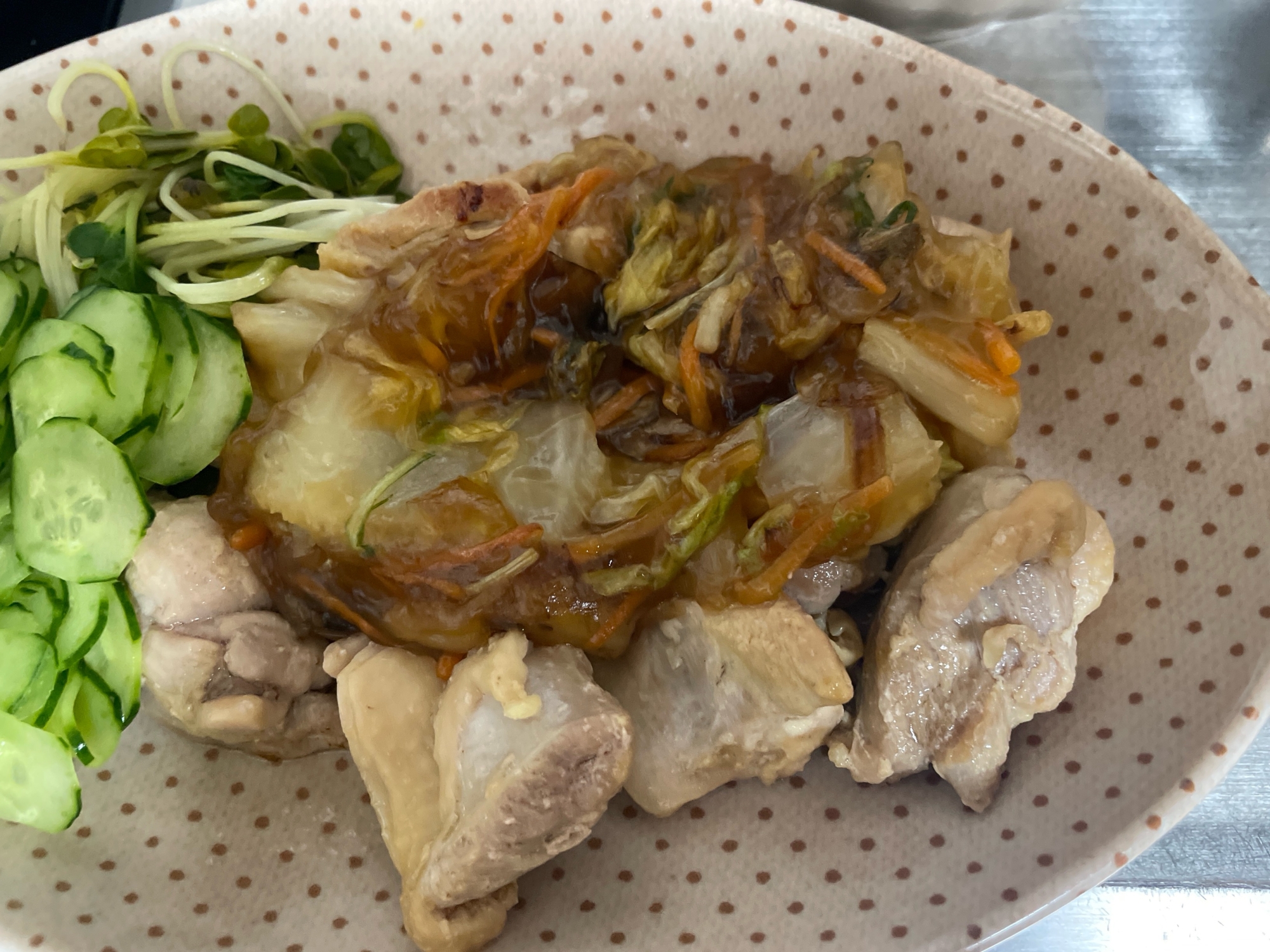 鶏肉の野菜あんかけ✨