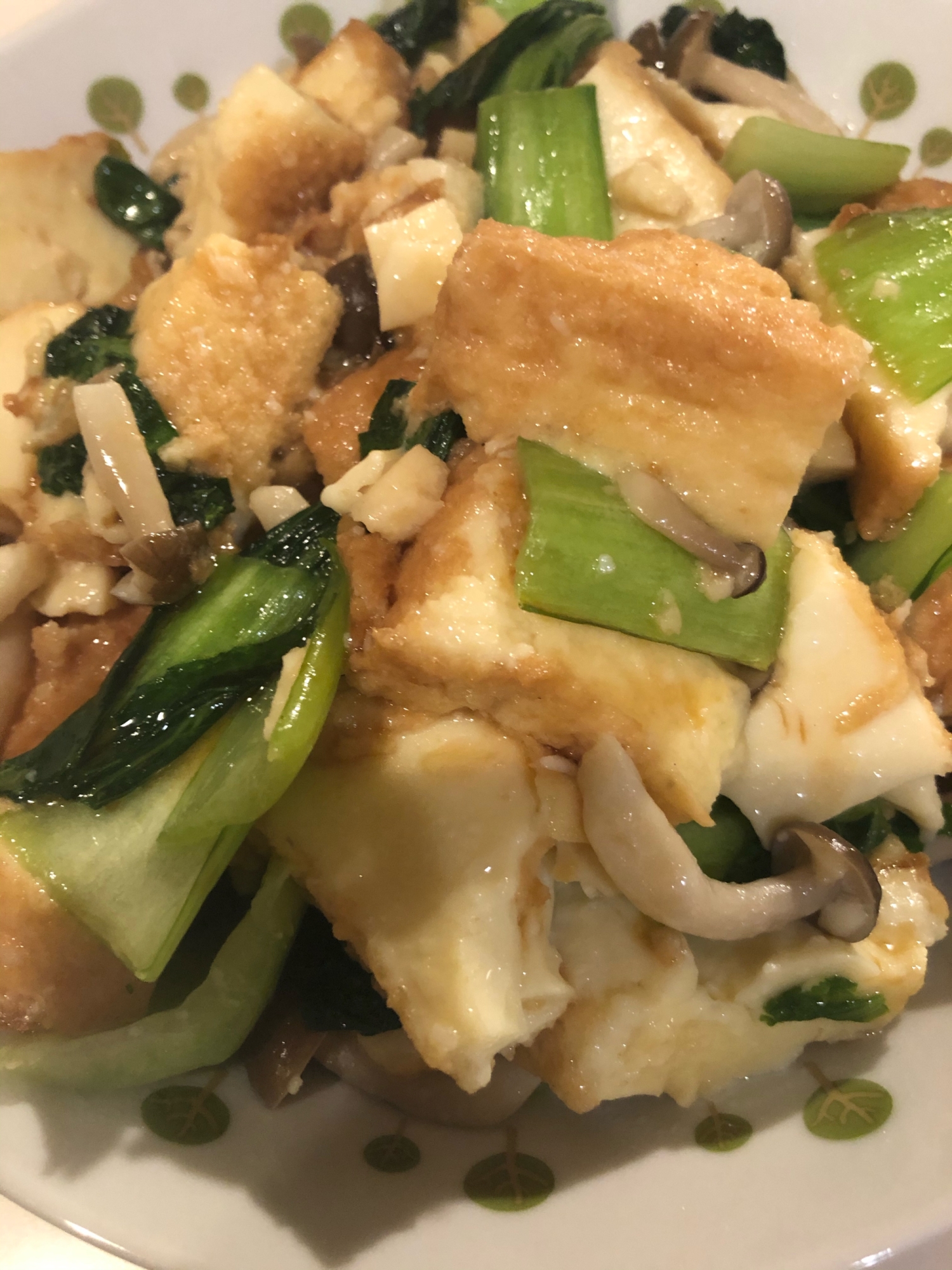 【簡単・スピード】厚揚げチンゲン菜の中華炒め