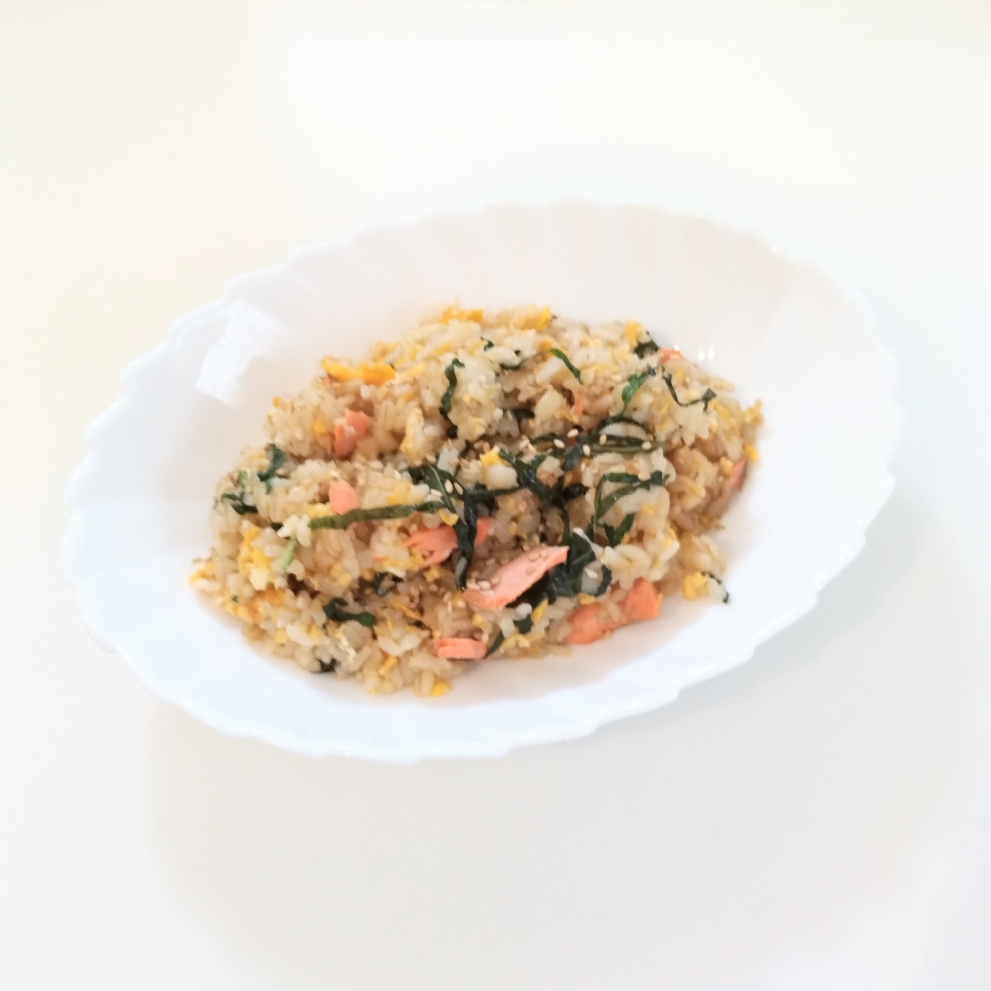 鮭と大葉の炒飯