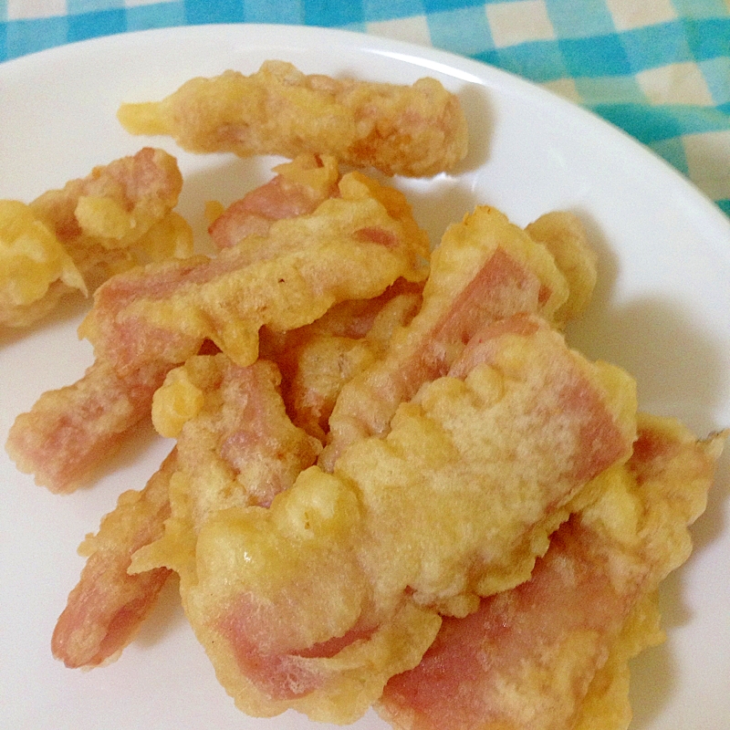 魚肉ソーセージの天ぷら♡