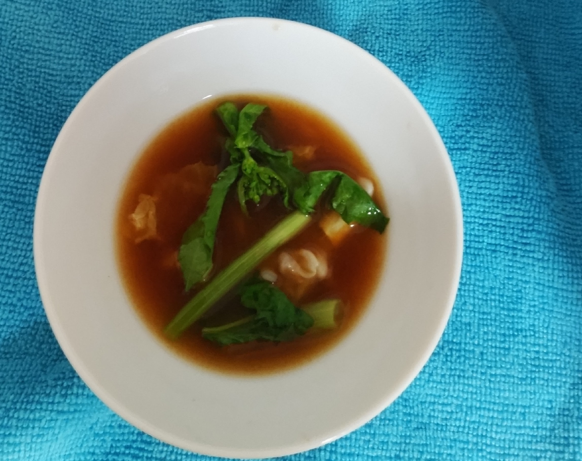 菜花とキャベツの味噌汁