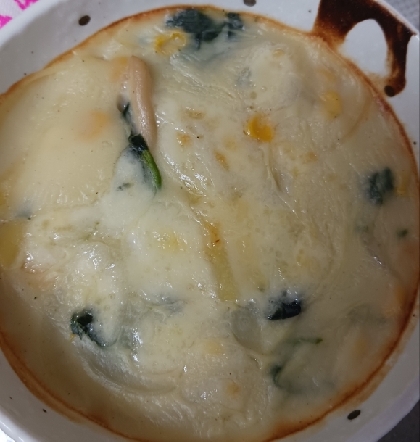 菜花と玉ねぎのマカロニグラタン