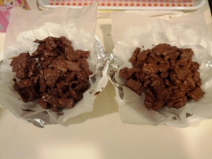 パン耳でヤマザキのチョコの山?