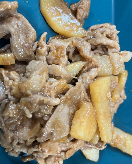 焼肉のたれで作る簡単おかず♡長芋と豚肉の炒めもの