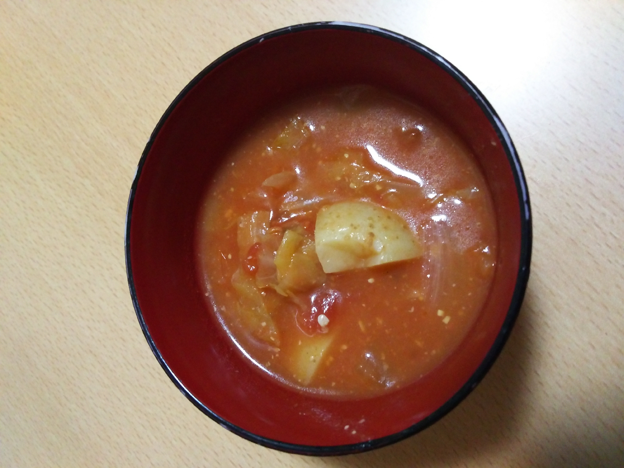 野菜たっぷり トマトみそスープ レシピ 作り方 By ぺぽかぼちゃ 楽天レシピ