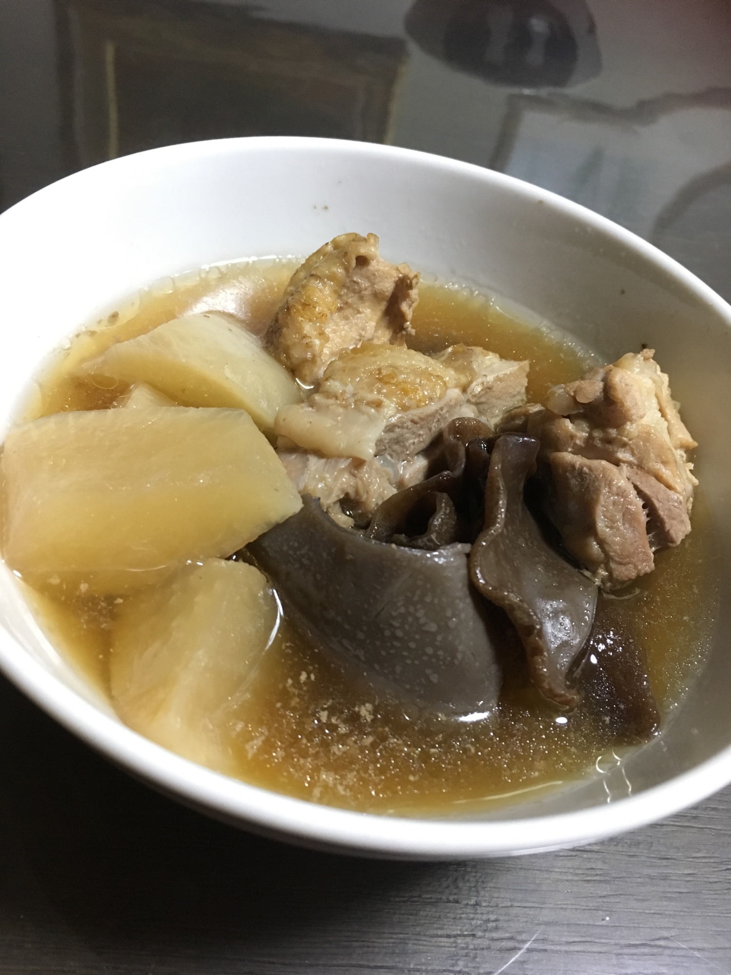 大根とキクラゲの鶏肉トロトロ煮物