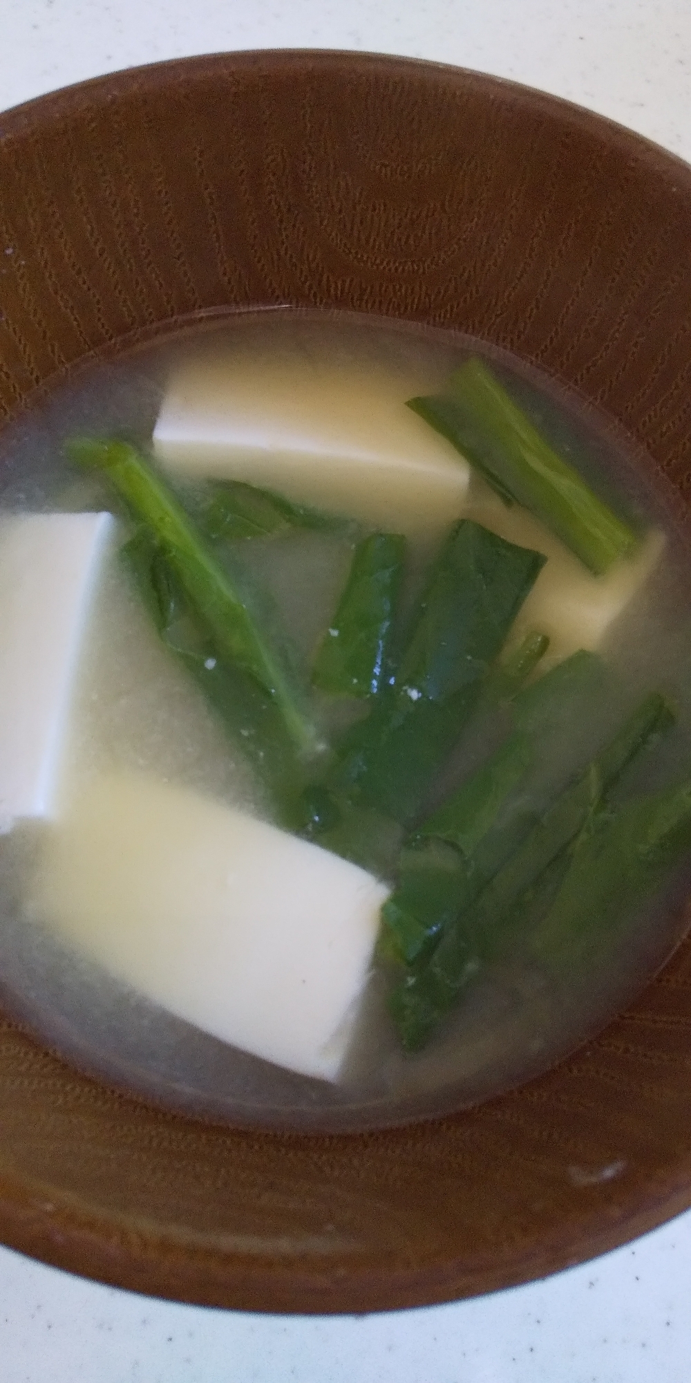 豆腐とそのき菜のお味噌汁