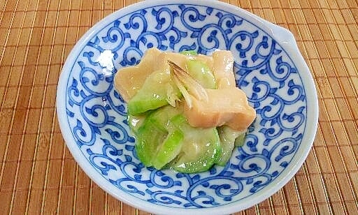 騙されたと思って食べてみ!!ヘチマの辛子酢味噌和え