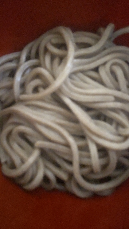 レンジで茹で蕎麦